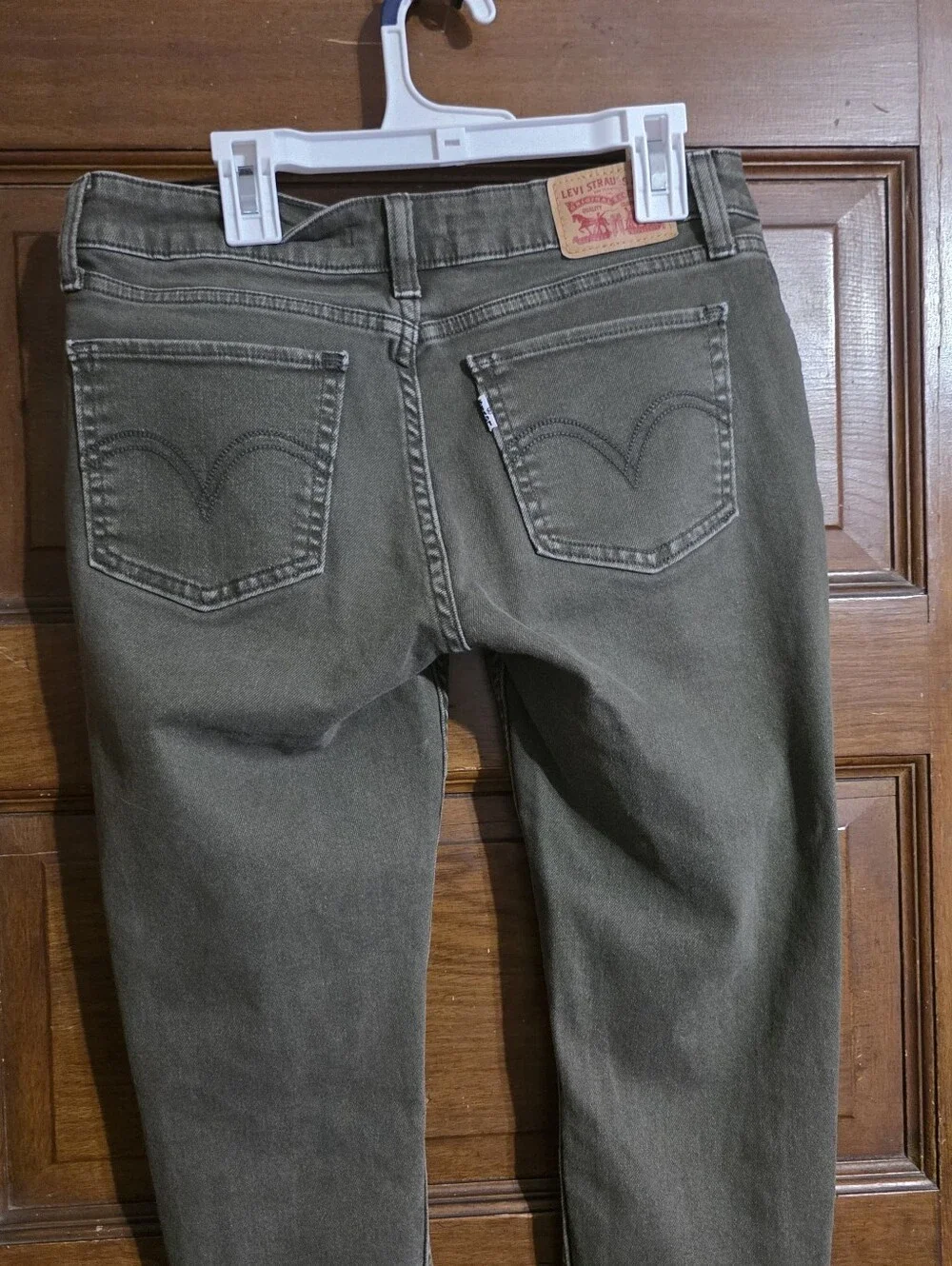 Levi's 535 Super Skinny Jeans Olive Green Size 30